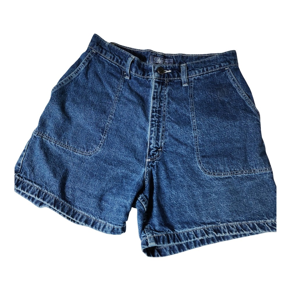 Wrangler For Women High Waisted Denim Shorts Blue Medium Wash Vintage Size 8 Avg
